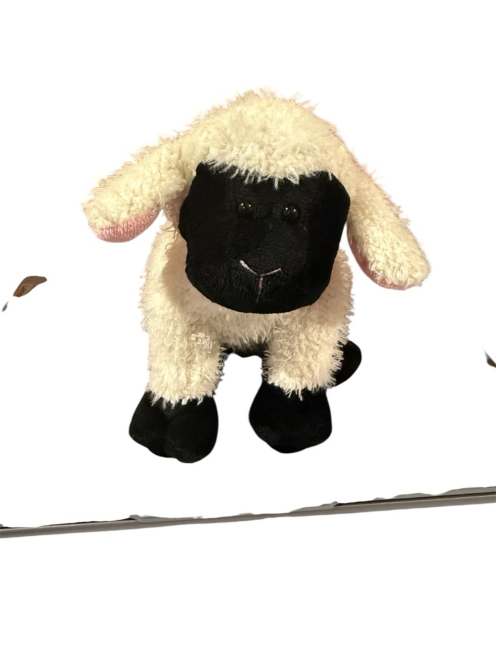 GANZ Cream Plush Lamb with Black Face Accent